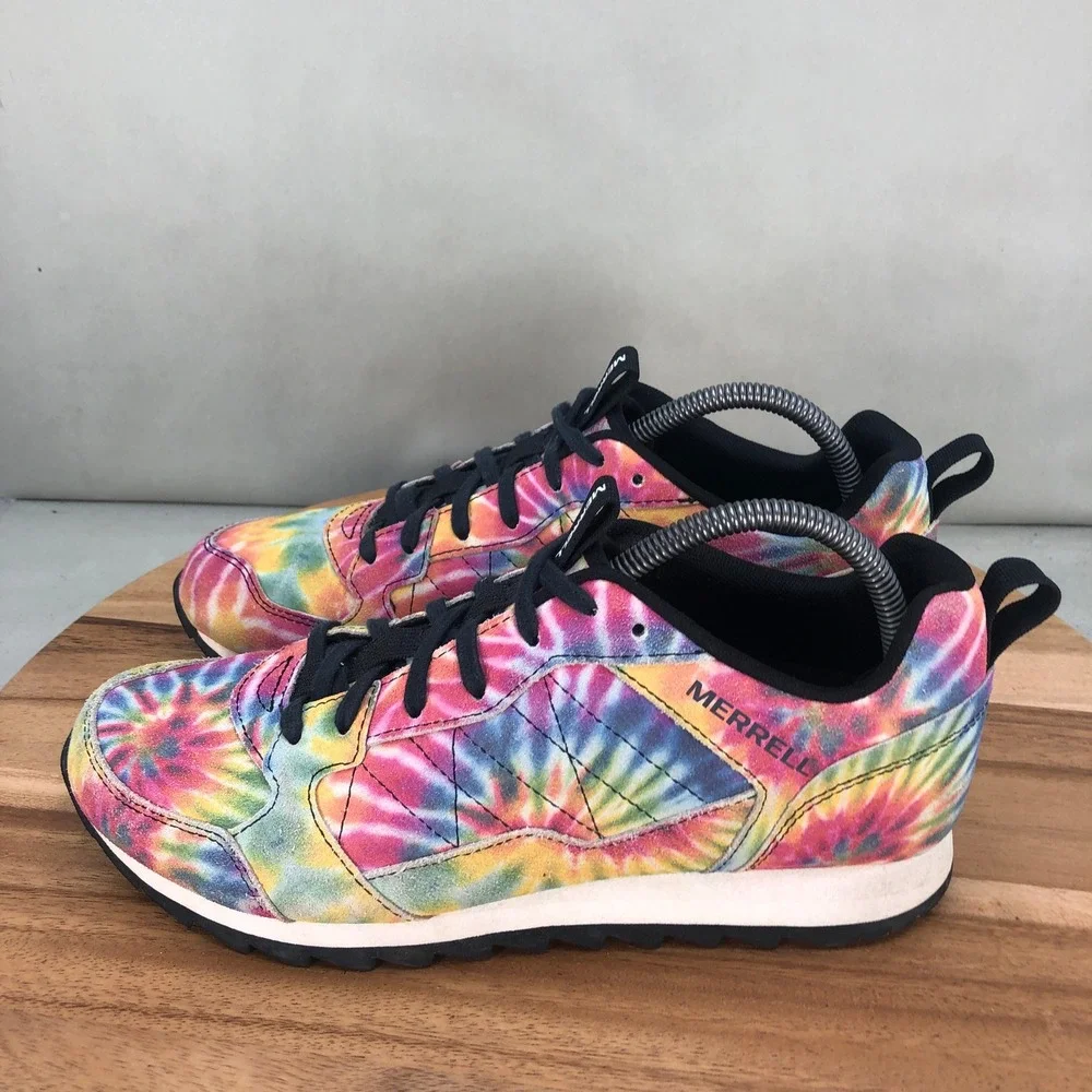 Merrell Alpine Sneakers Tie Dye Mens Size 8.5 Multi Color Low Top Shoes